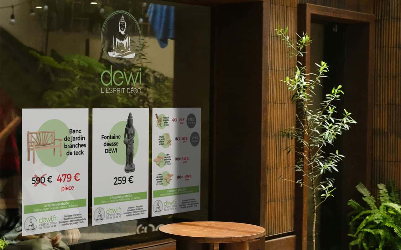 Dewi - Création enseigne & supports de vente