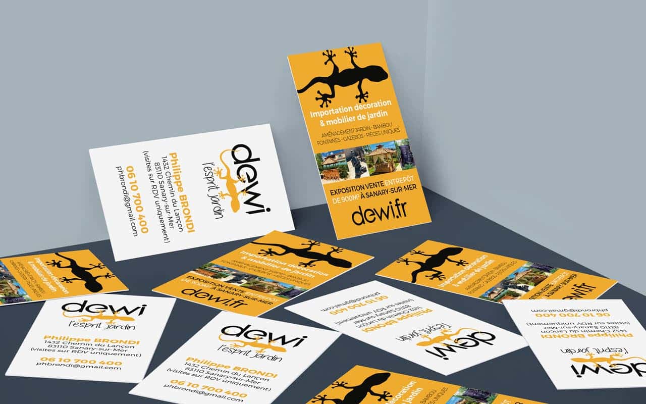 Dewi - Création de cartes de visite recto verso
