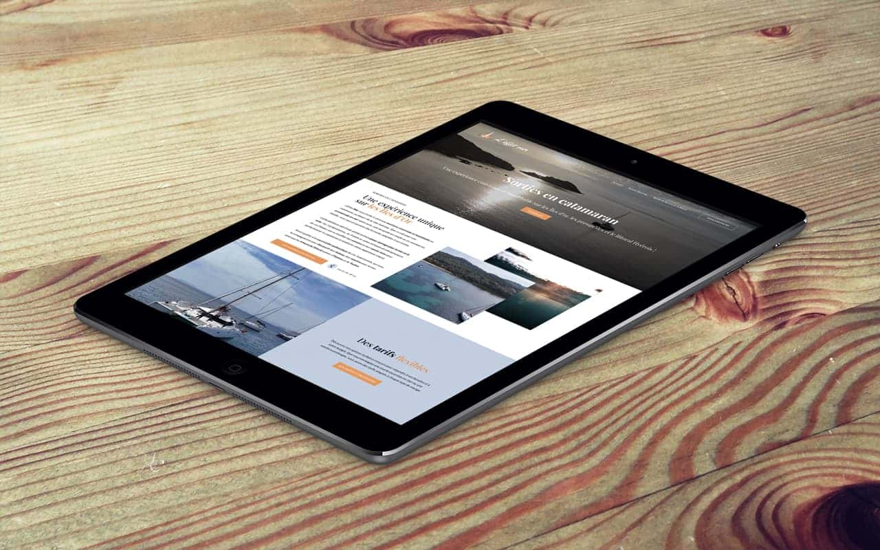 Catamaran L'Effet Mer - Optimisation  & réorganisation contenu site Wordpress