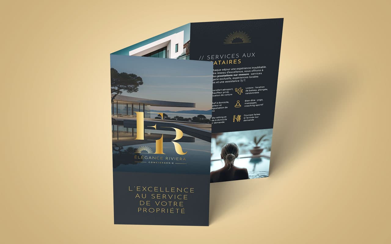 Elégance Riviera Conciergerie - Logo & dépliant