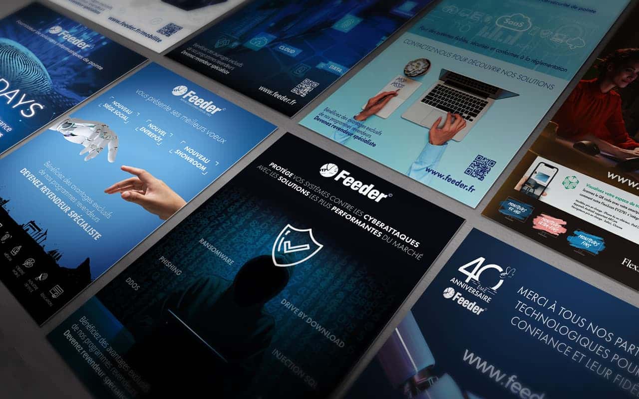 Feeder - Création d'encarts publicitaires presse spécialisée