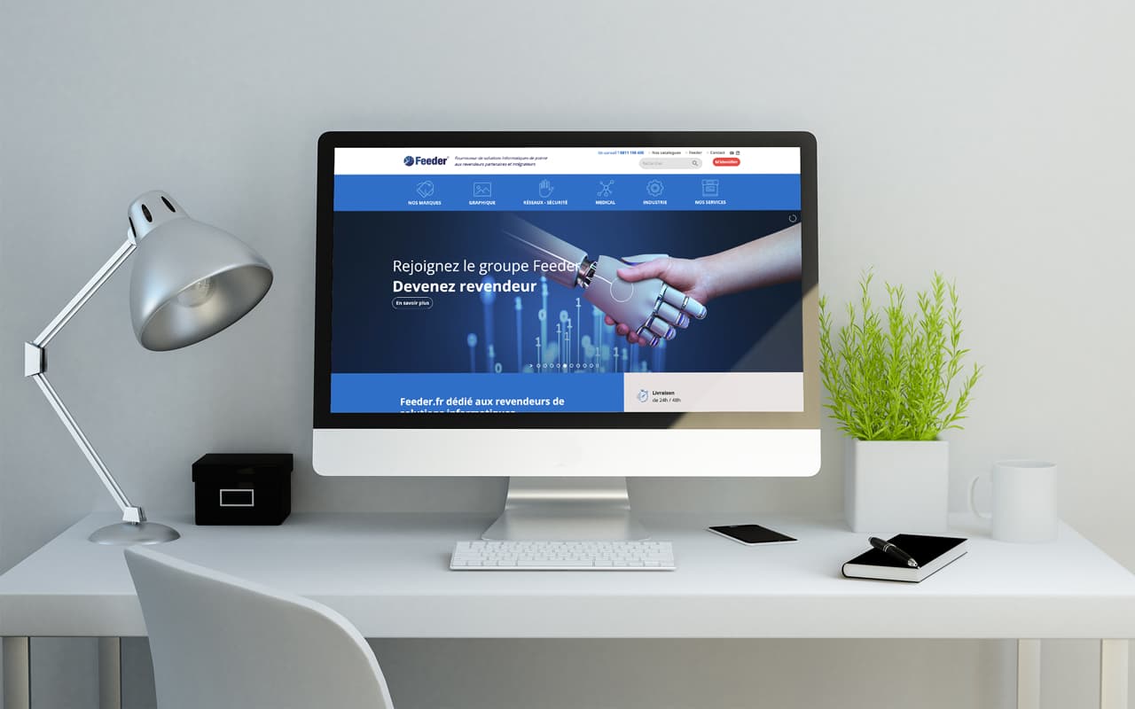 Feeder - Gestion opérationnelle des 3 sites e-commerce Prestashop + 1 site vitrine Wordpress