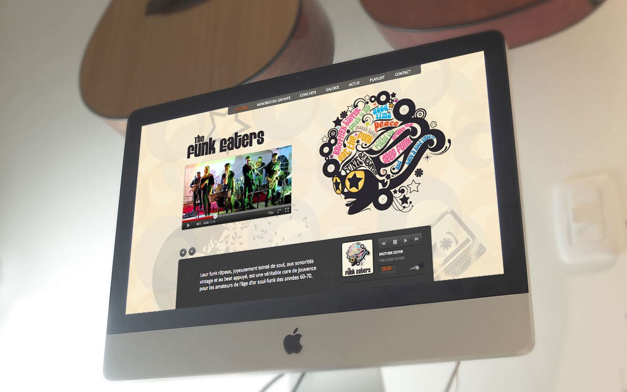 The Funk Eaters - Groupe de funk - Logo, site vitrine Wordpress, pochette CD