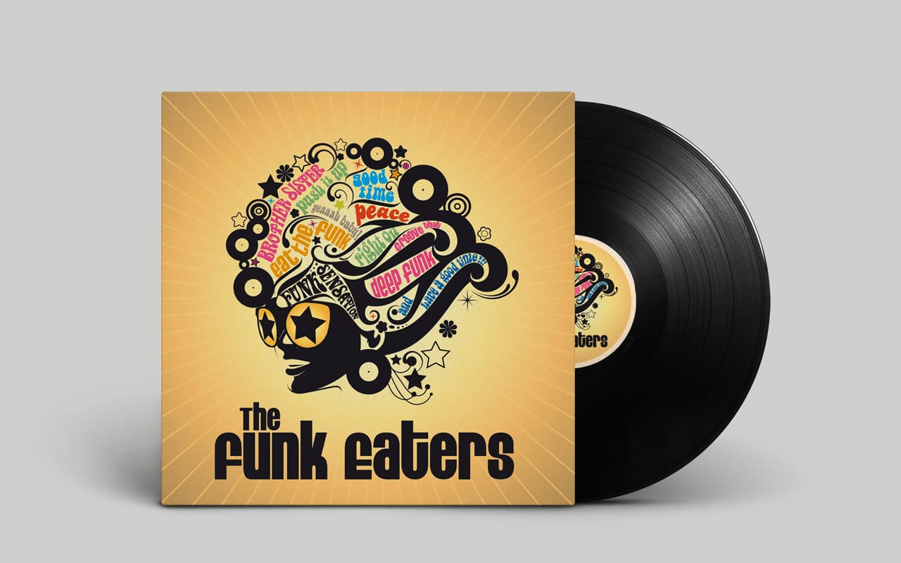 Funk Eaters - Création de logo du groupe & habillage pochette de disque