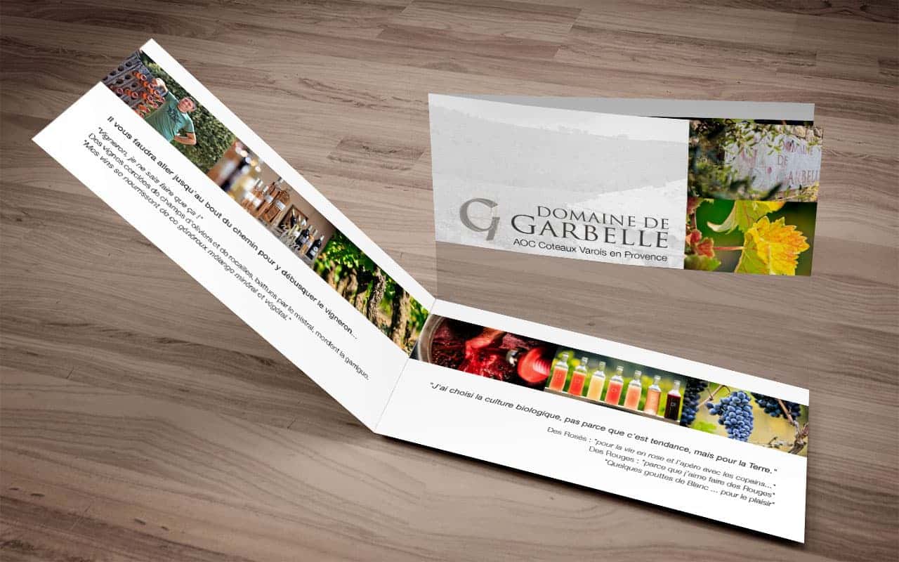 Domaine de Garbelle - Dépliant de présentation du domaine