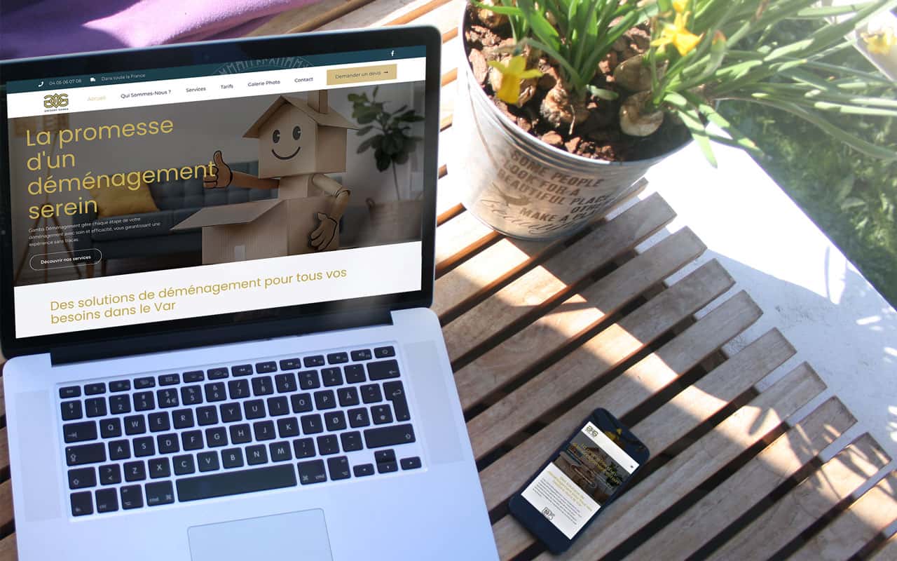 GMG Déménagement - Site vitrine responsive sur Wordpress
