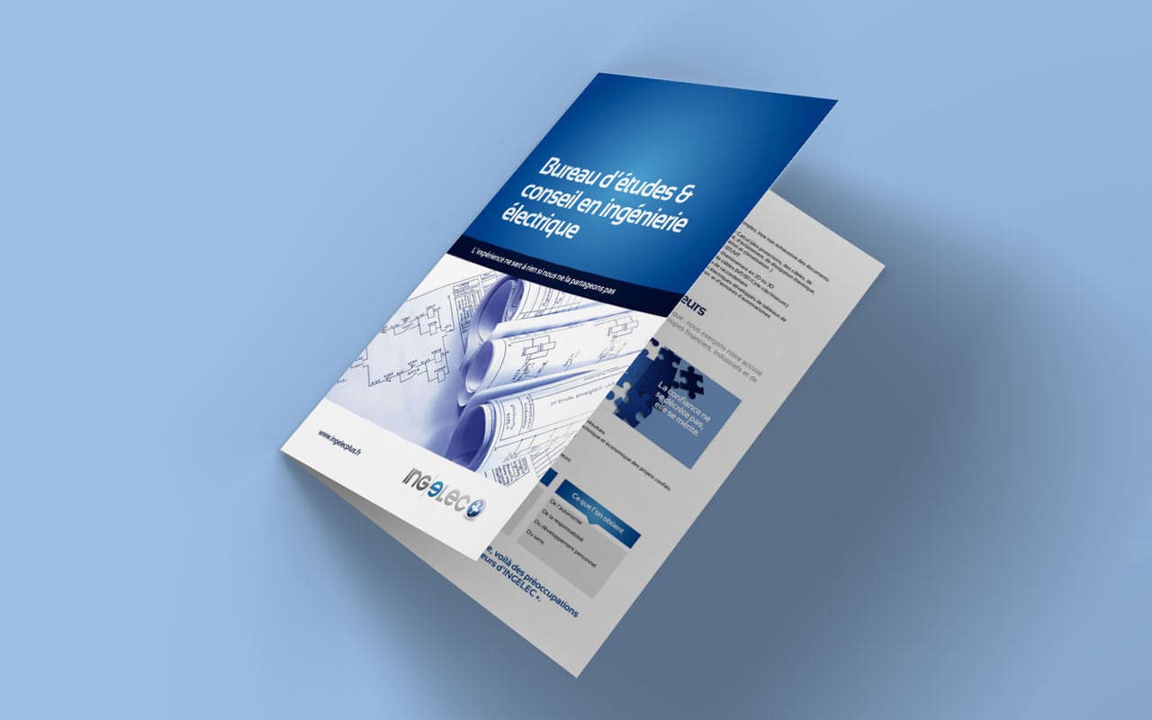 Ingelec+ - Ingénierie - Logo, site vitrine Wordpress, plaquette