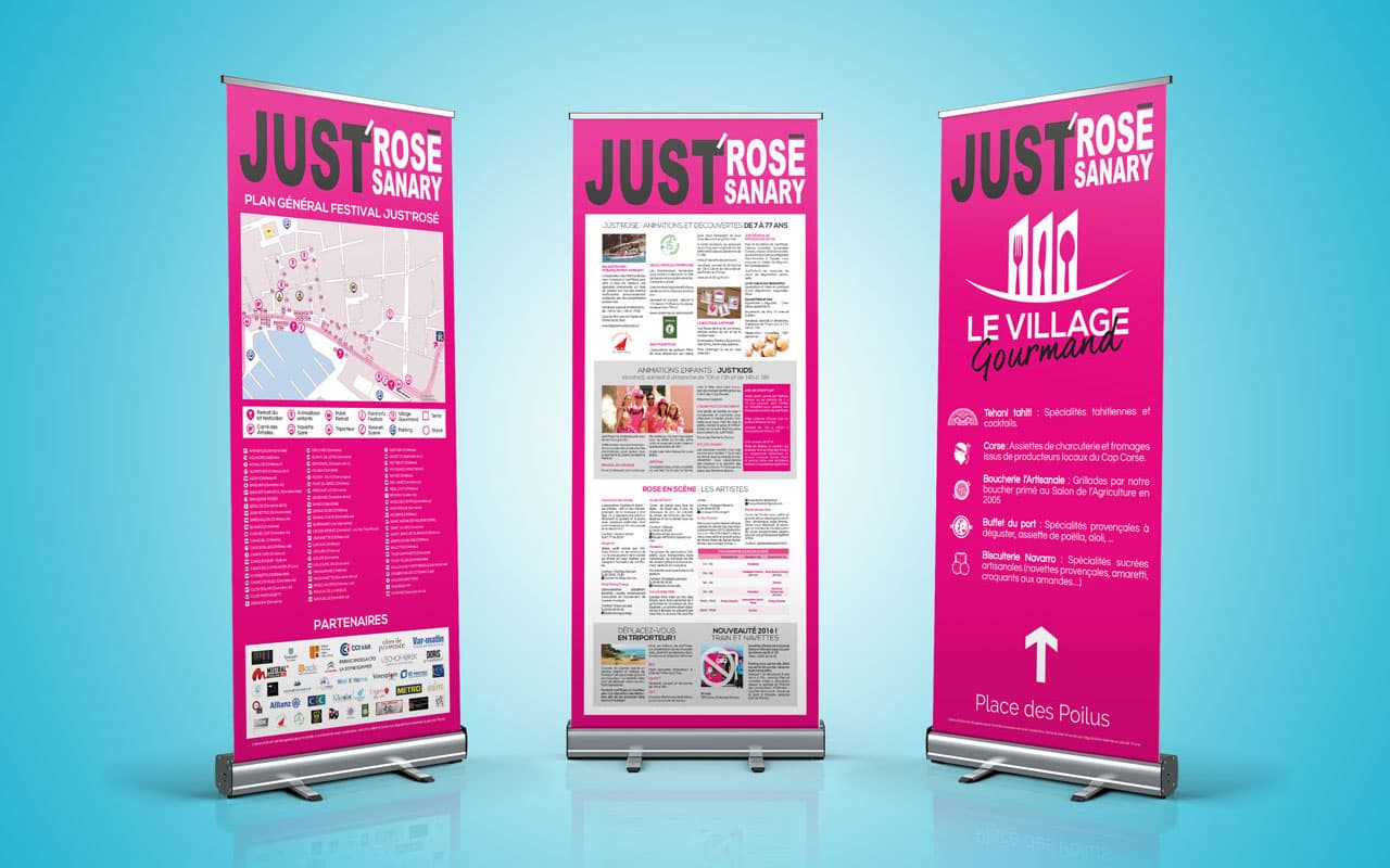 PLV Just'Rosé - Balisage & infos pratiques du Festival