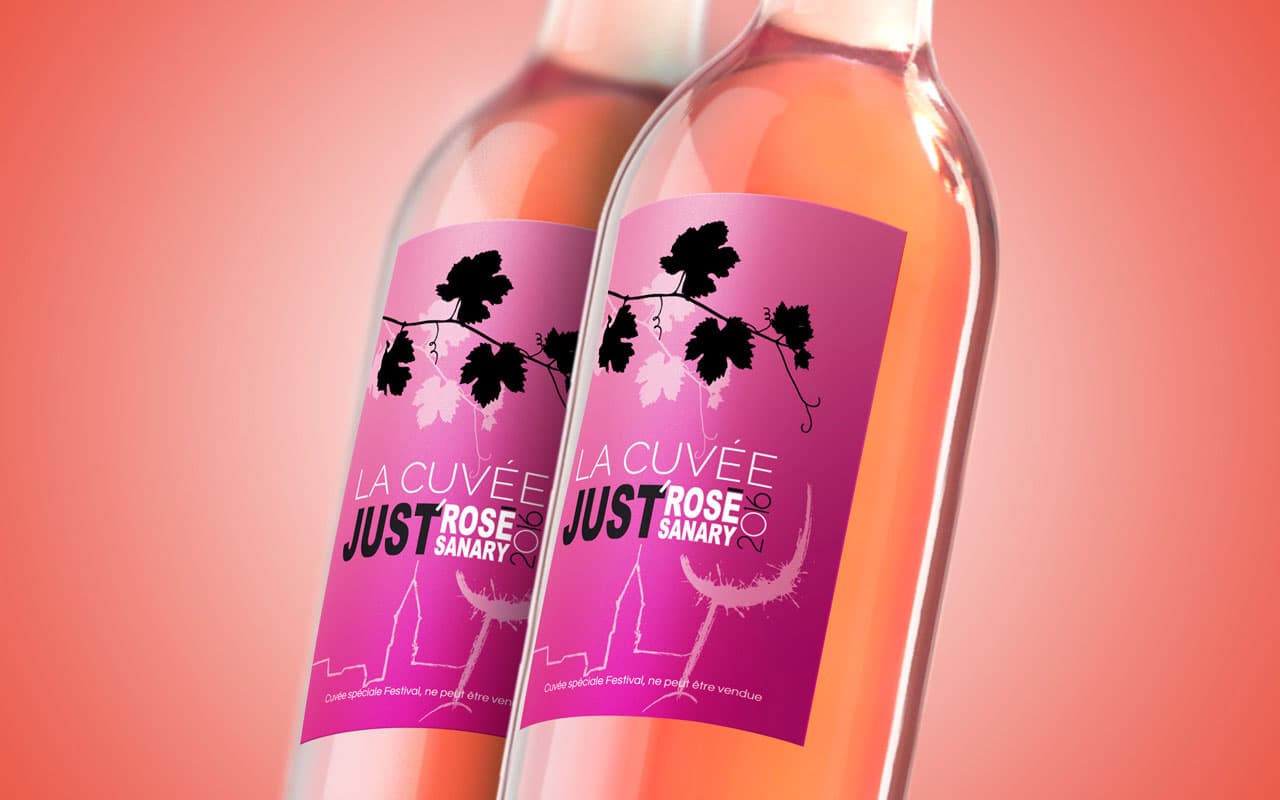 Packaging Just'Rosé - Etiquette de la cuvée événementielle