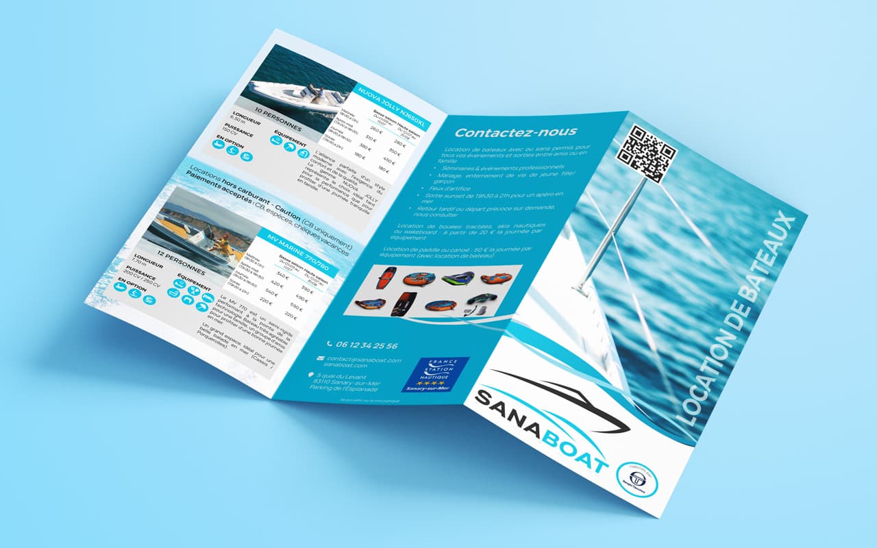 Sanaboat - Dépliant location bateaux
