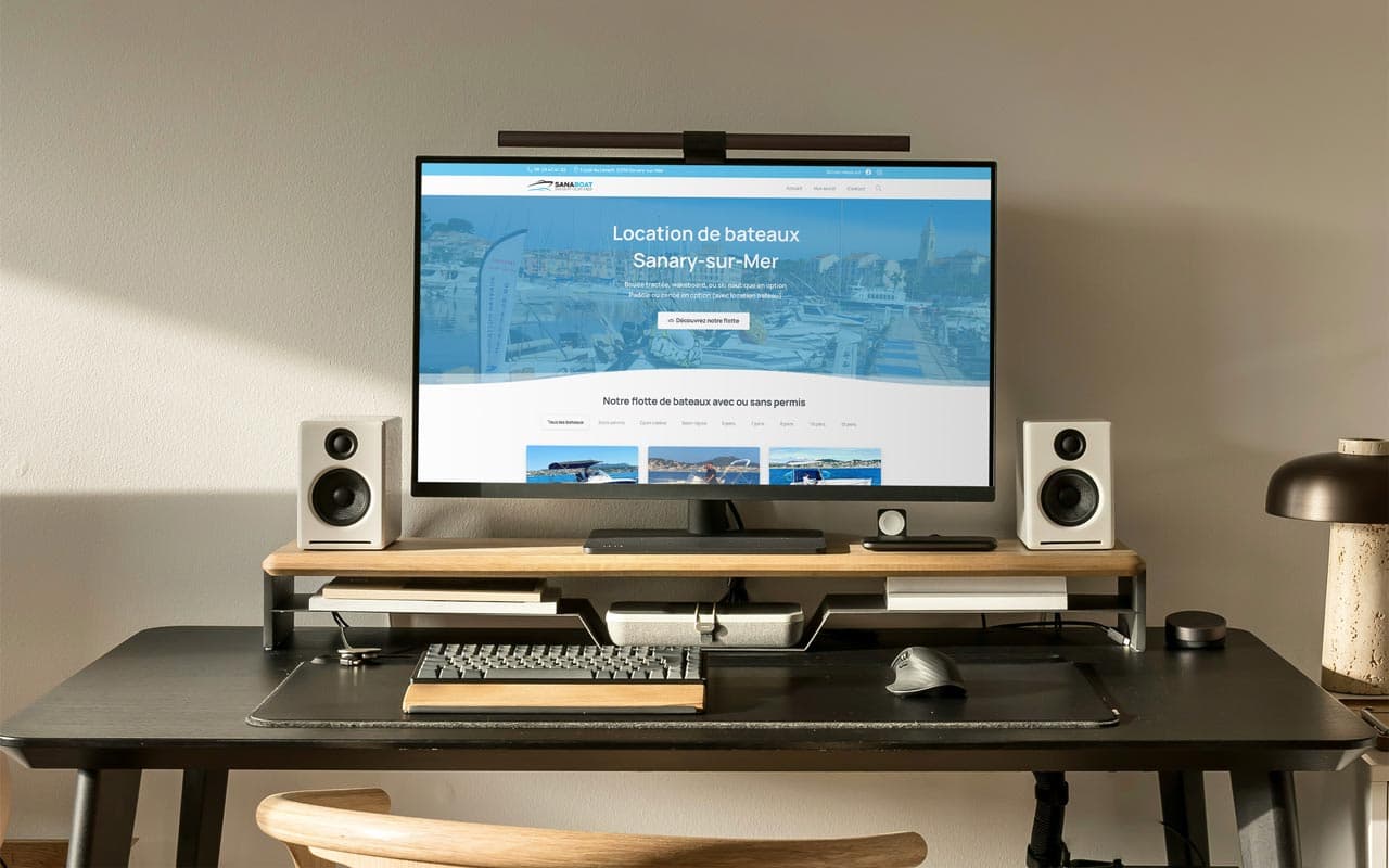 Sanaboat - Location de bateaux - Site vitrine Wordpress, flyers
