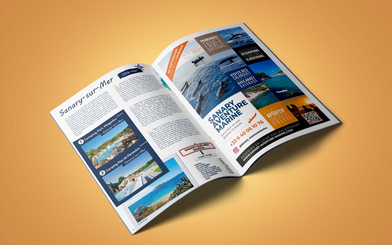 Sanary Aventure Marine - Création d'encart presse
