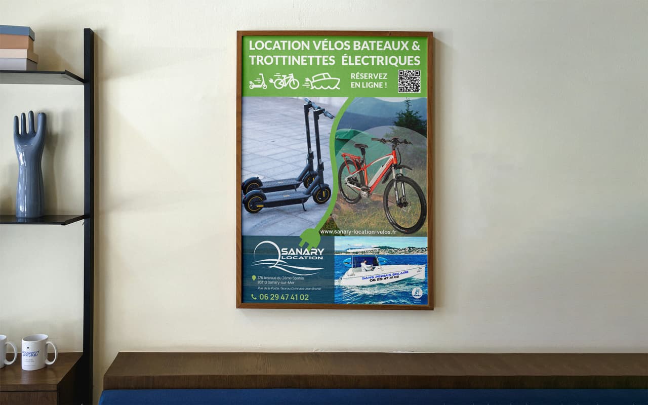 Sanary Location - Création d'affiches & flyers